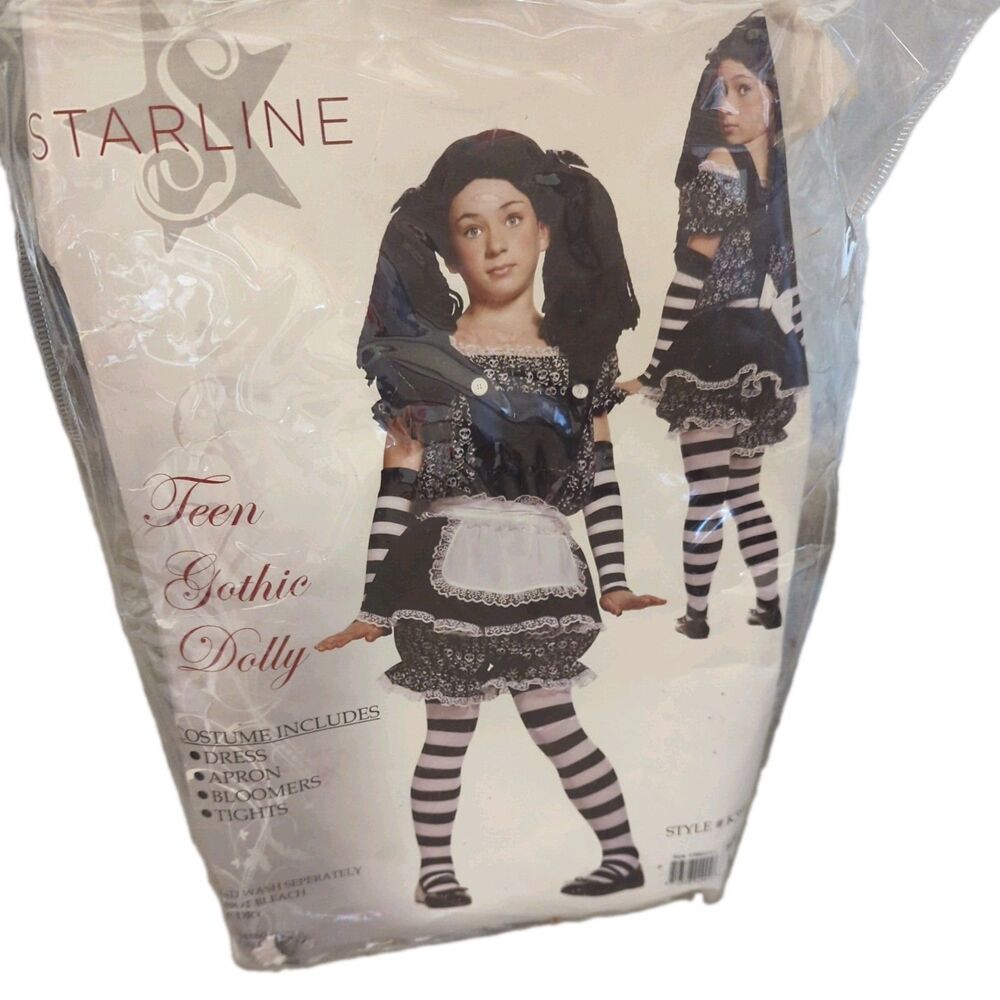Starline Teen Gothic Complete Outfit Costume Size L Black/White MPN K3882